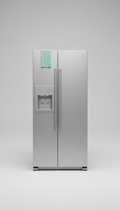 Refrigerador de acero inoxidable compacto