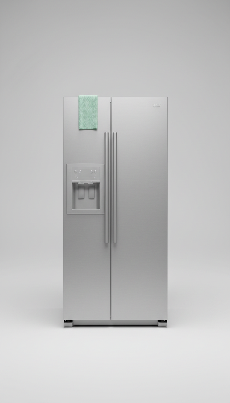 Refrigerador de acero inoxidable compacto
